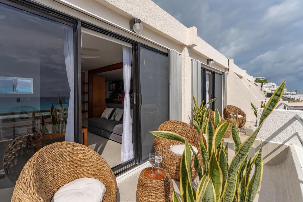 Amazing Caribbean Ocean View At Villas Marlin In Cancun Bagian luar foto