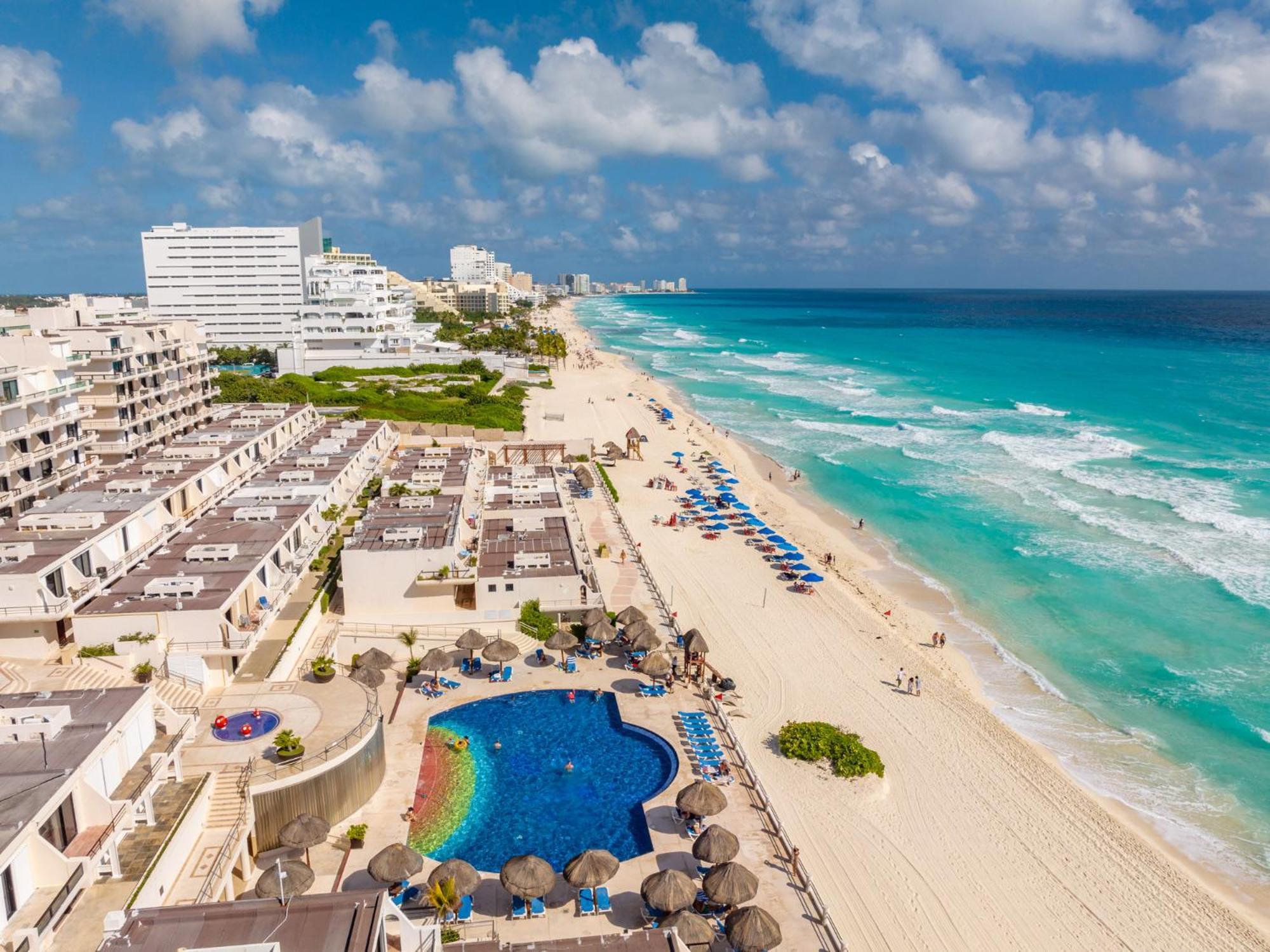 Amazing Caribbean Ocean View At Villas Marlin In Cancun Bagian luar foto