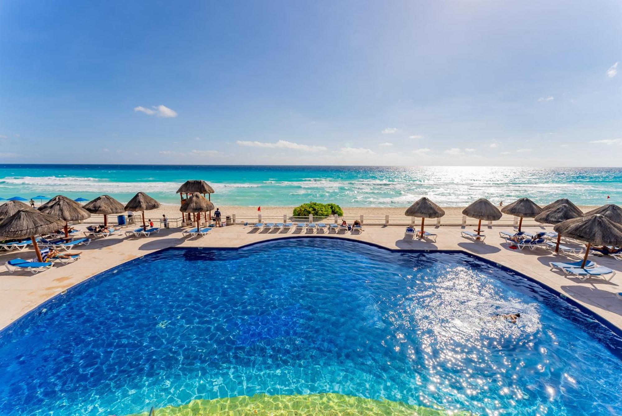 Amazing Caribbean Ocean View At Villas Marlin In Cancun Bagian luar foto